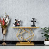 Hexagonal Console Table - White