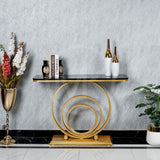 Multi Circular Console Table - Black