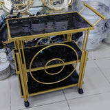 Metal Trolley with MDF Shelves