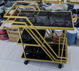 Diagonal MDF Shelves Tea trolley
